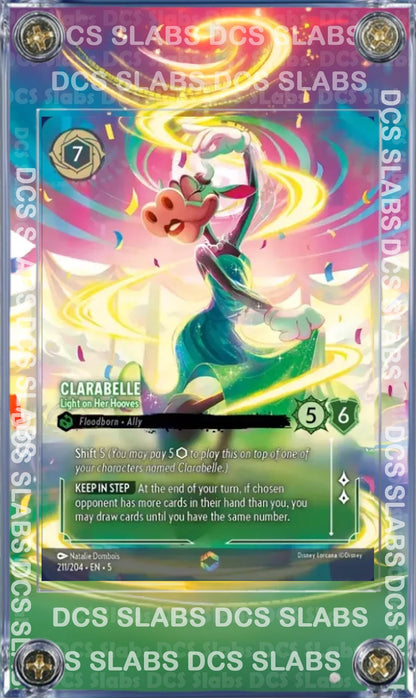 Disney Lorcana Shimmering Skies Clarabelle Light on Her Hooves 211/204 Enchanted Chapter 5 Custom Case
