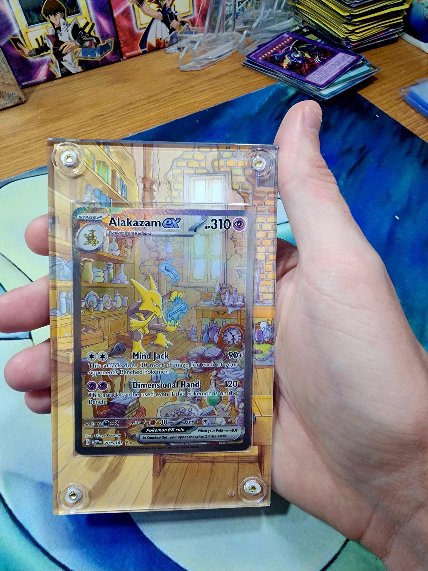Pokemon Alakazam EX SIR 201/165 151 Custom Case Slab