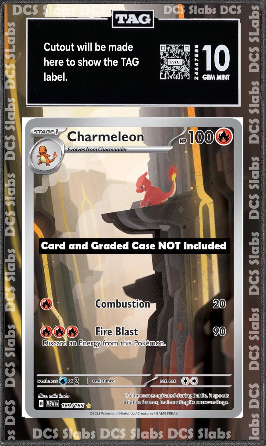 Charmeleon 169/165 PSA bgs CGC tag Extended Artwork Pokemon 151