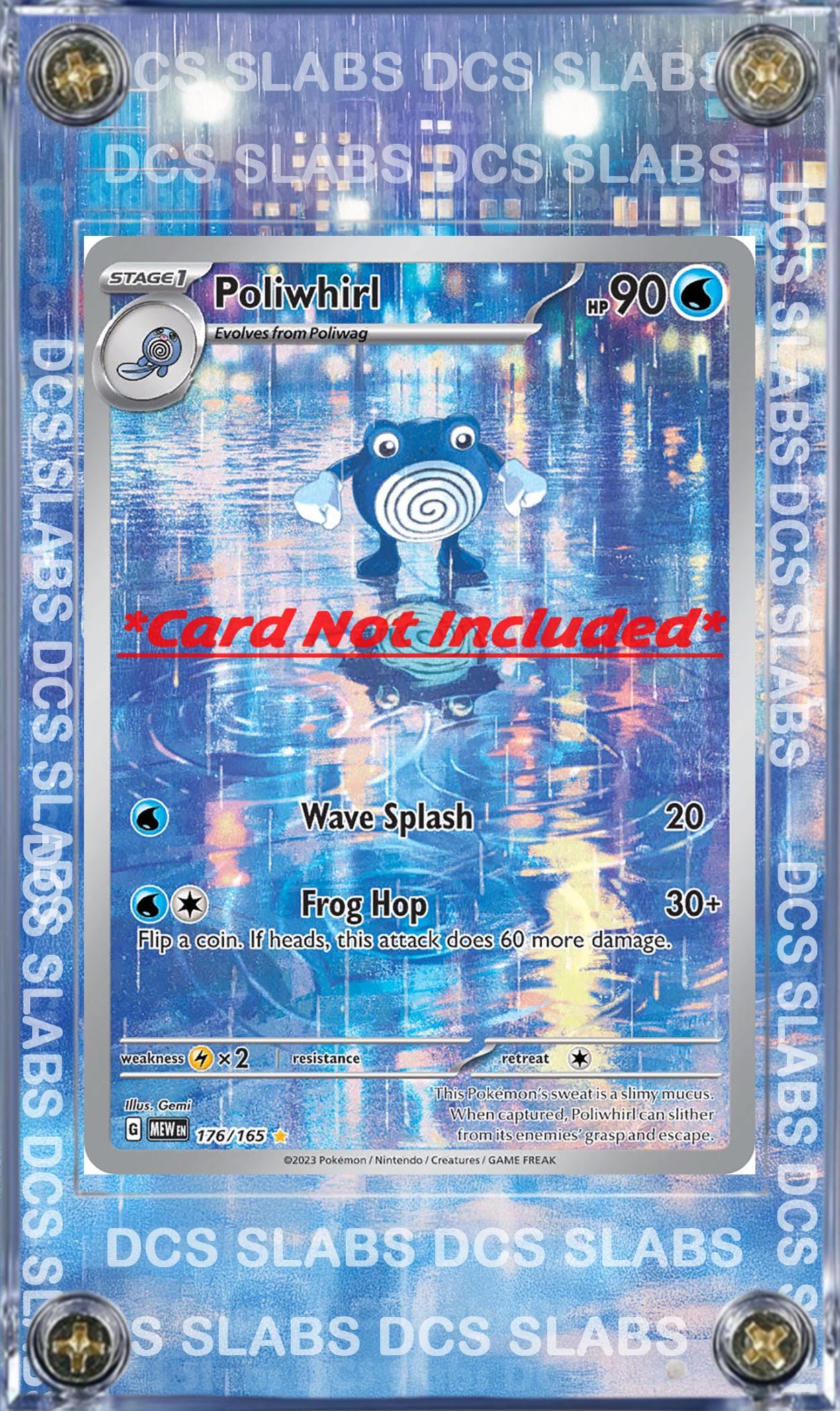 Pokemon 151 Poliwhirl IR 176/165 Custom Display Case from Pokemon 151