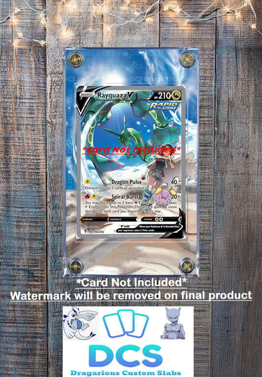 Pokemon Rayquaza V Alt Art 194 Custom Case Slab