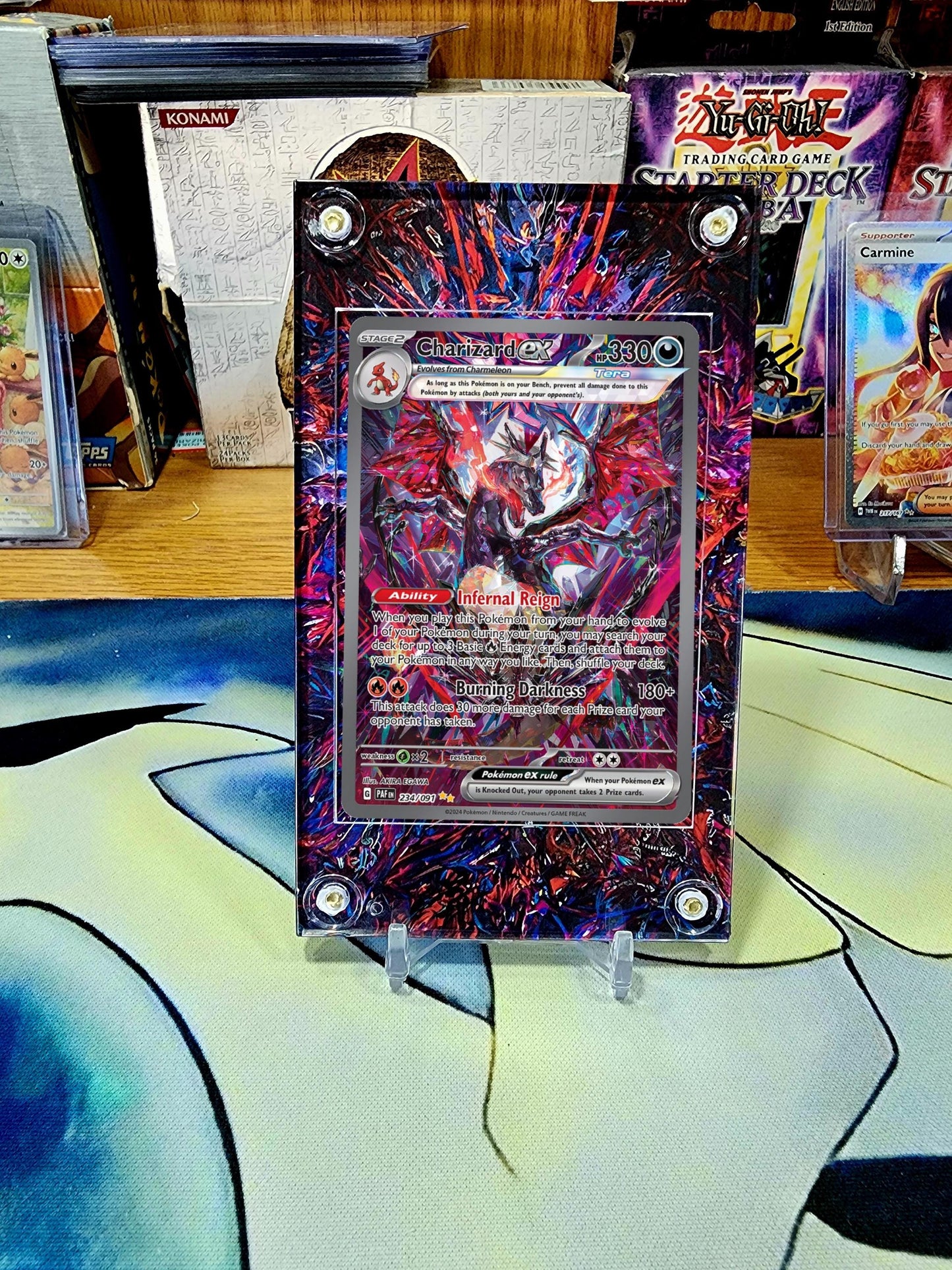 Pokemon Charizard EX 234 Paldean Fates Custom Display Case Slab