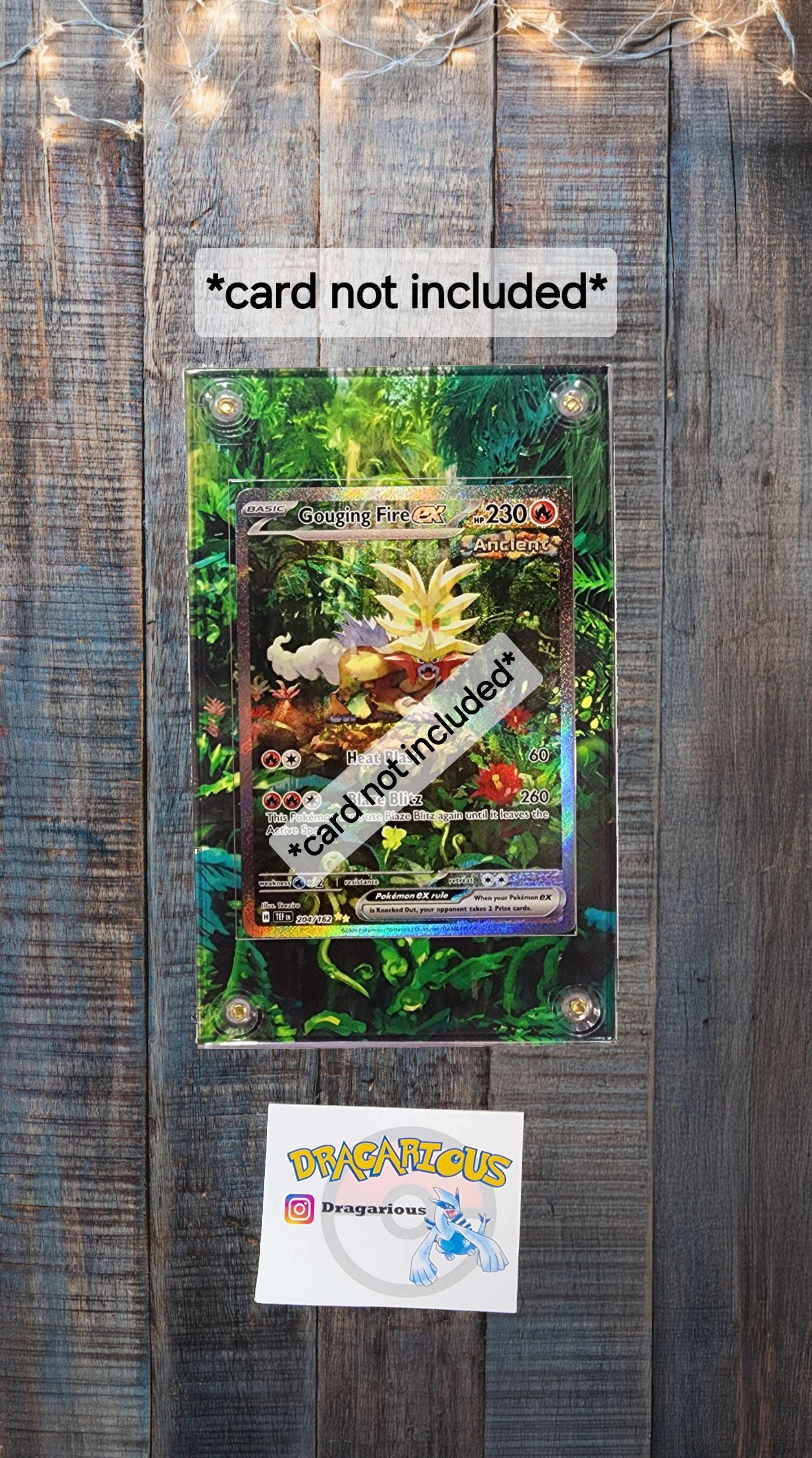 Pokemon Gouging Fire EX 204 Custom Display Case Slab from Silver Tempest