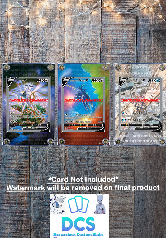 x3 Pokemon Origin Forme Dialga V 177/189 167/189 Palkia V Arceus V 166/172 Astral Radiance Custom Display Cases