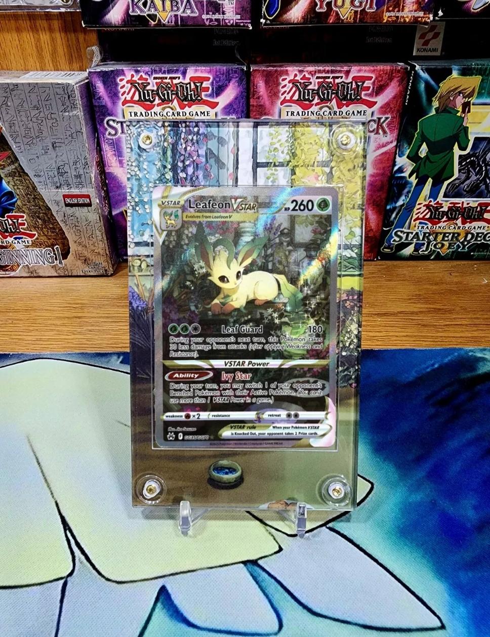 Pokemon Leafeon Vstar GG35 Crown Zenith Custom Display Case Slab