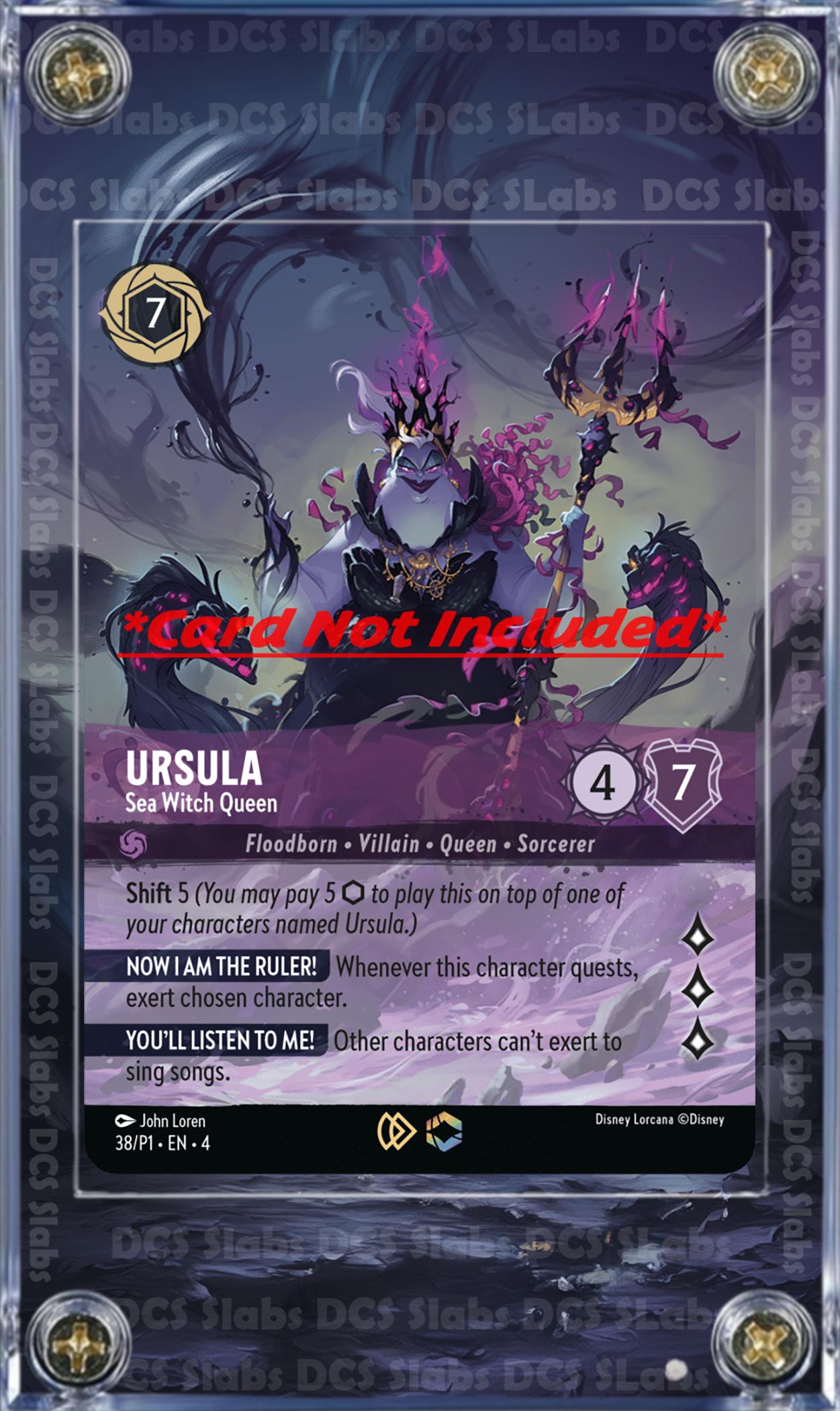 Disney Lorcana Ursula Sea Witch Queen 38/P1 Prize Promo Chapter 4 Enchanted Custom Case