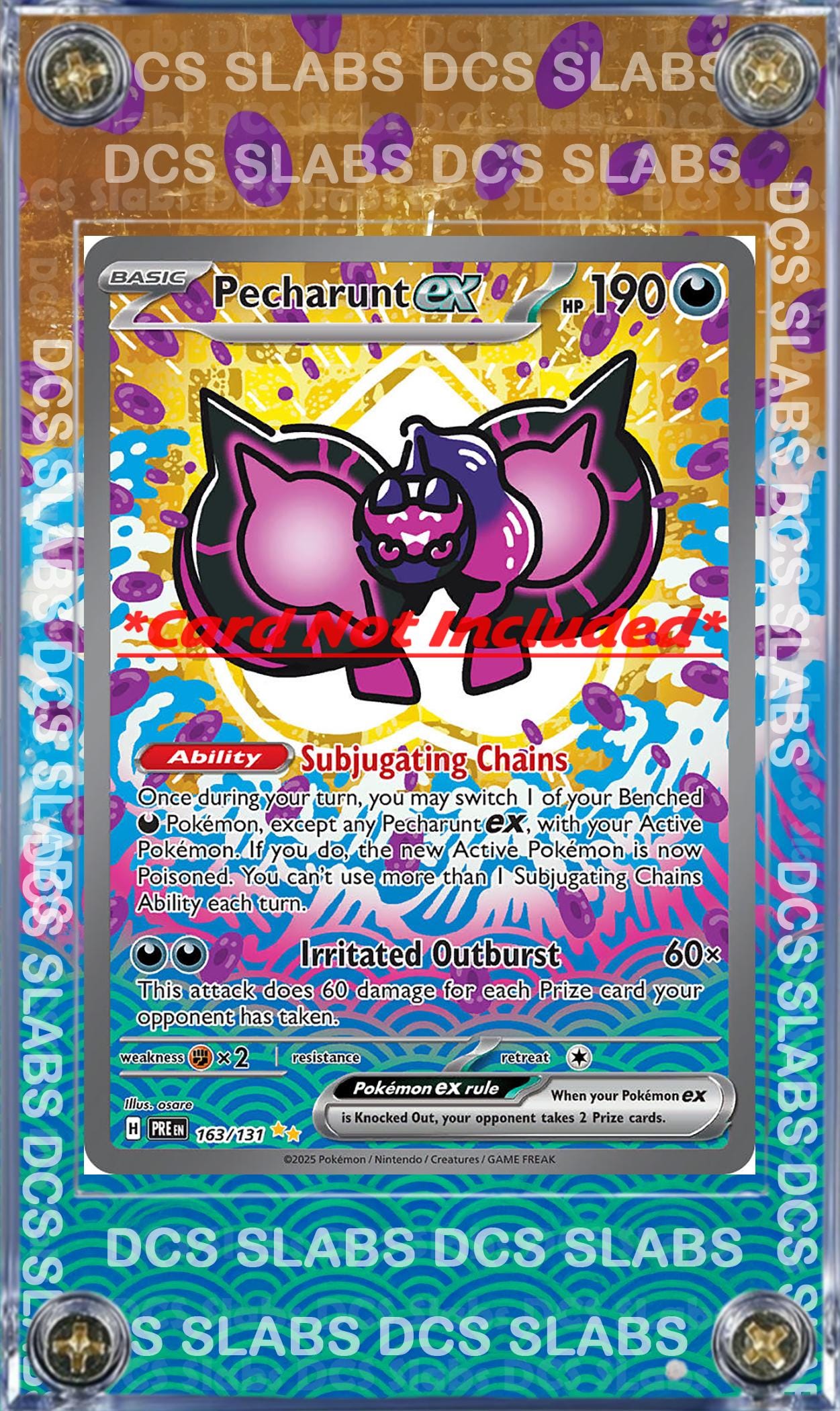 Pokemon Pecharunt EX SIR 163/131 Prismatic Evolutions Custom Case