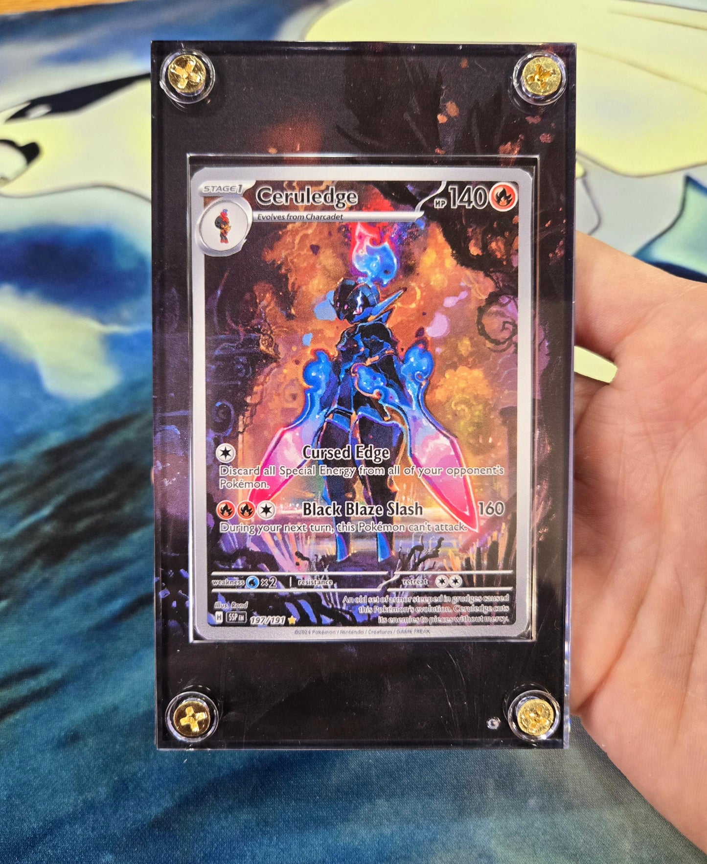 Pokemon Ceruledge 197/191 Surging Sparks Custom Display Case Slab