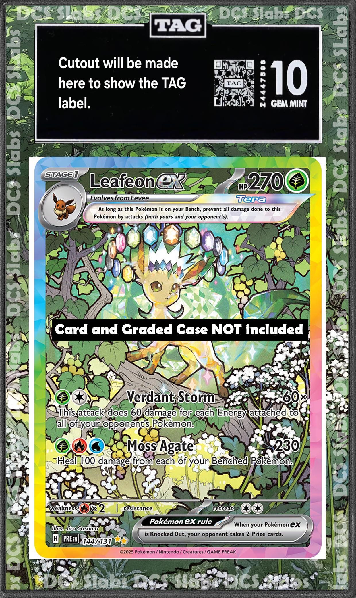 Leafeon Ex Sir 144/131 PSA bgs CGC tag Extended Artwork Pokemon TCG from Prismatic Evolutions