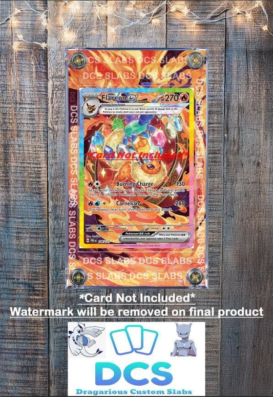 Pokemon Card Flareon EX SIR 146/131 Prismatic Evolutions Custom Case