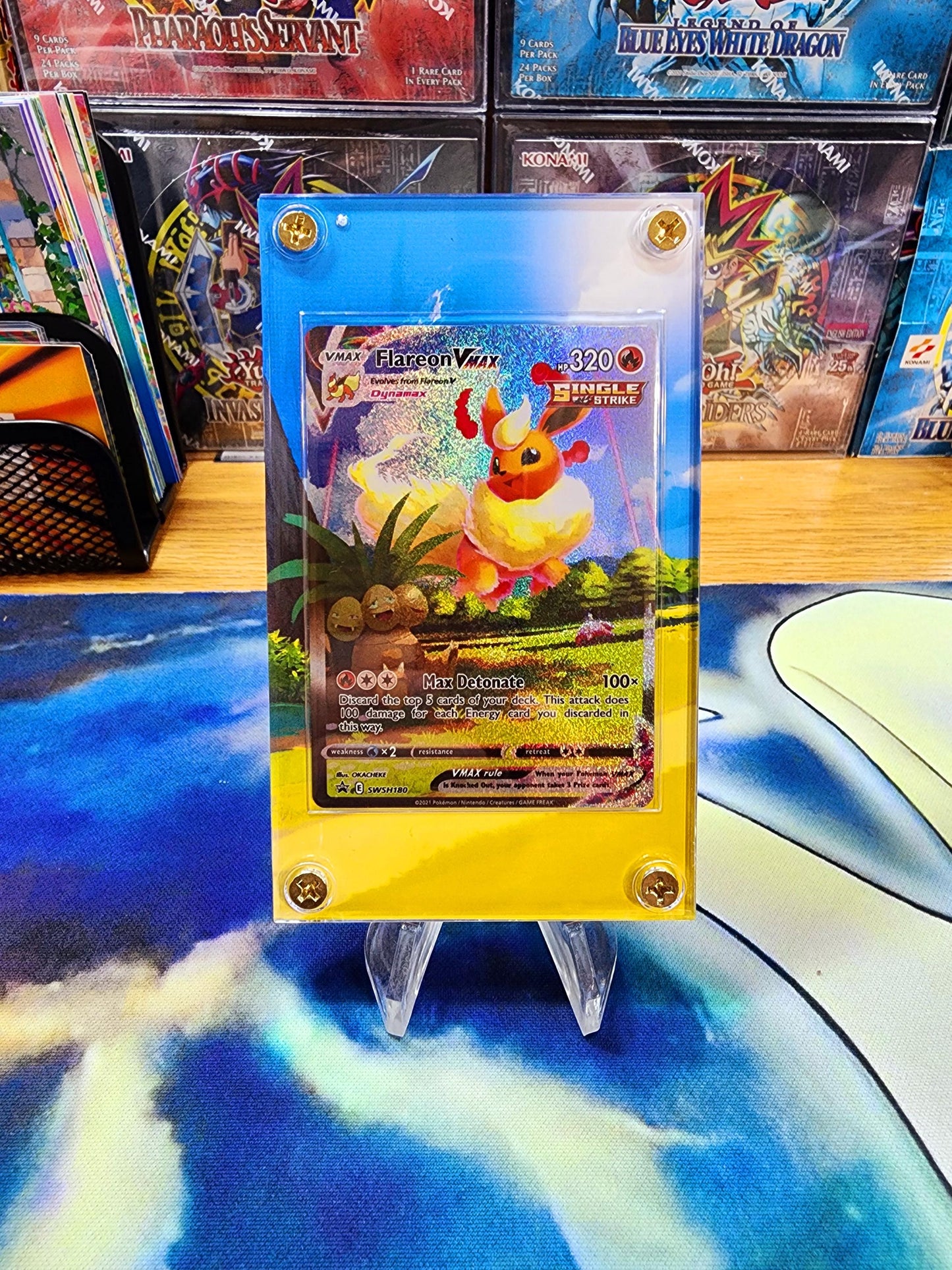 x3 Pokemon Jolteon Flareon Vaporeon VMAX Alt Art SWSH180  SWSH182 SWSH184 Promo Display Cases