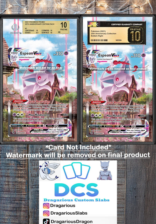 Espeon VMAX Alt Art 270/264 CGC BGS Display Extend Art for Graded Pokemon Slab