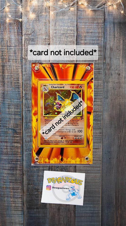 Charizard  Custom Display Case Slab. Will work for the base, base 2, legendary collection, or XY Evolutions Charizard!