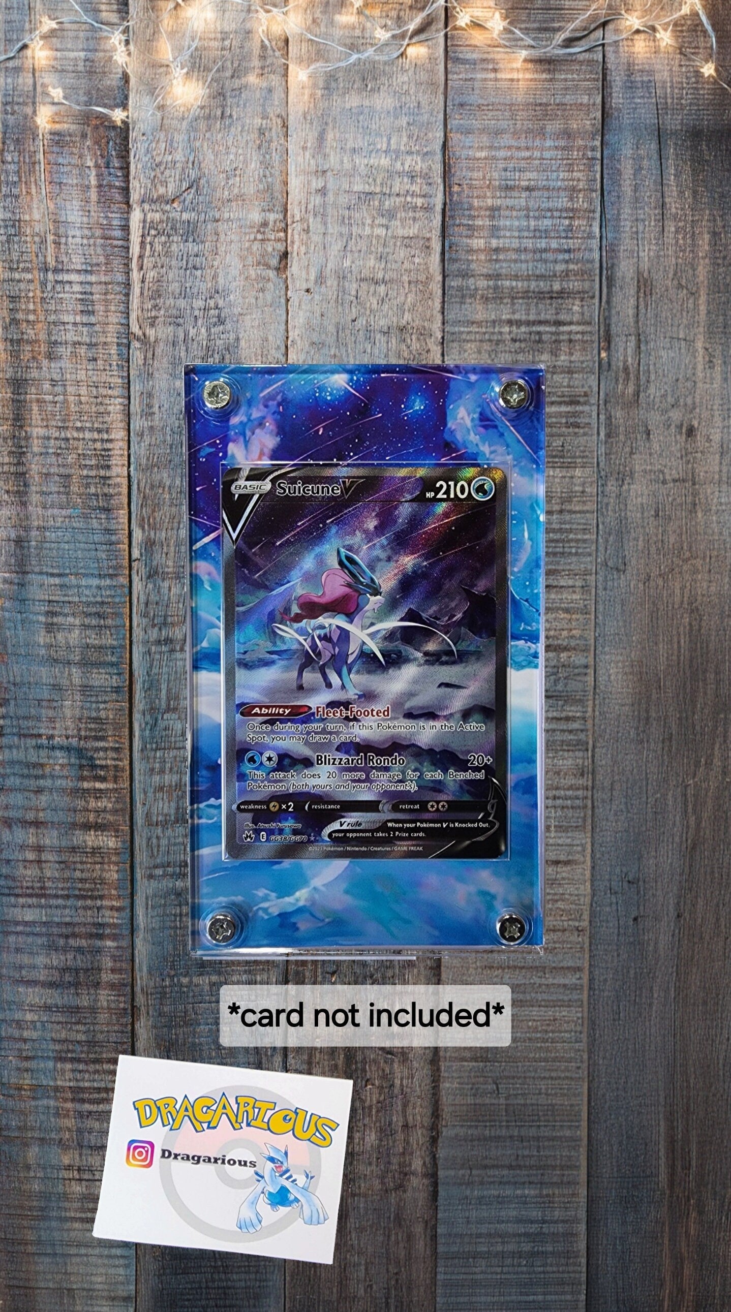 Pokemon Suicune Entei Raikou V GG38 GG36 GG41 Crown Zenith Custom Display Case Slab