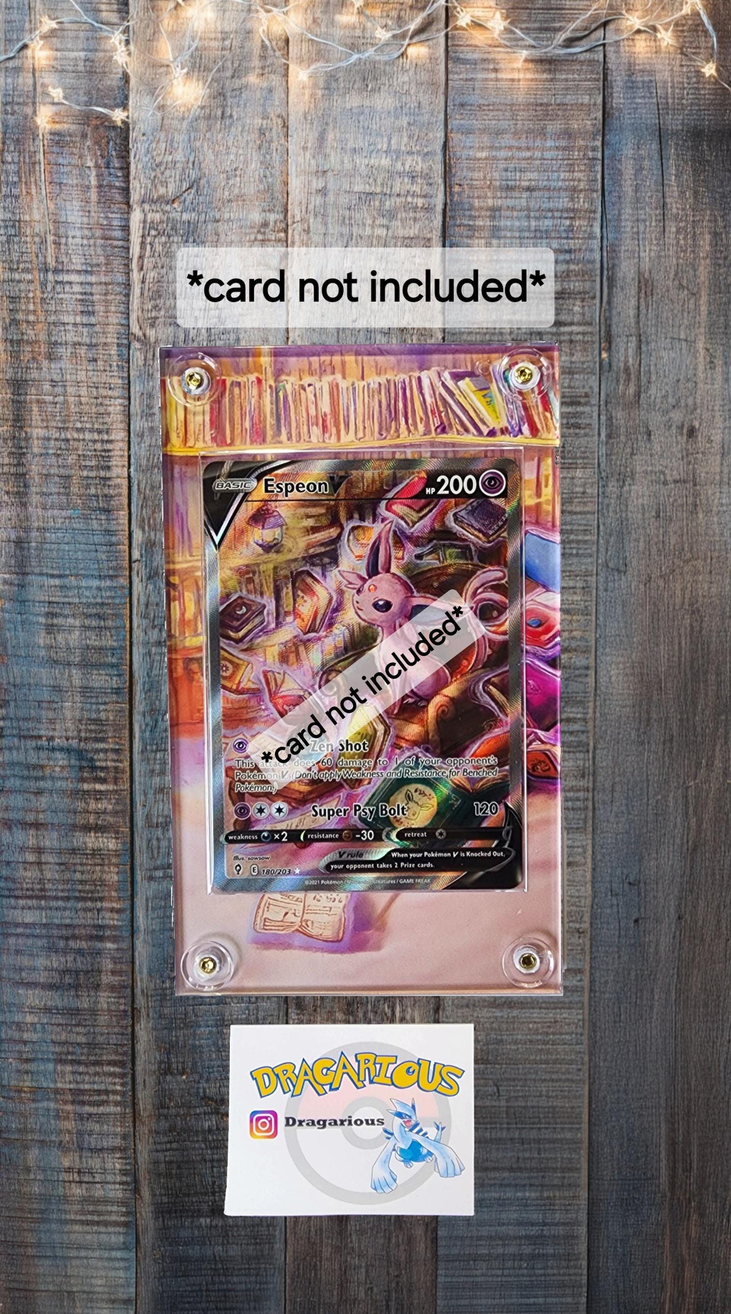 Pokemon Espeon V Alt Art 180/203 Evolving Skies Custom Display Case Slab