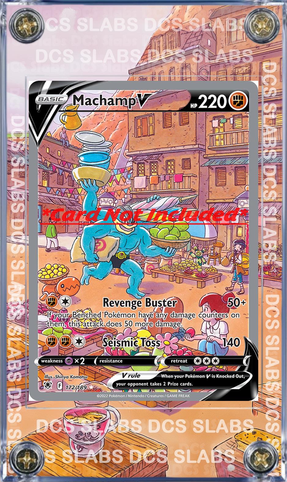 Pokemon Machamp V SWSH10 Alt Art 172 Astral Radiance Custom Display Case Slab