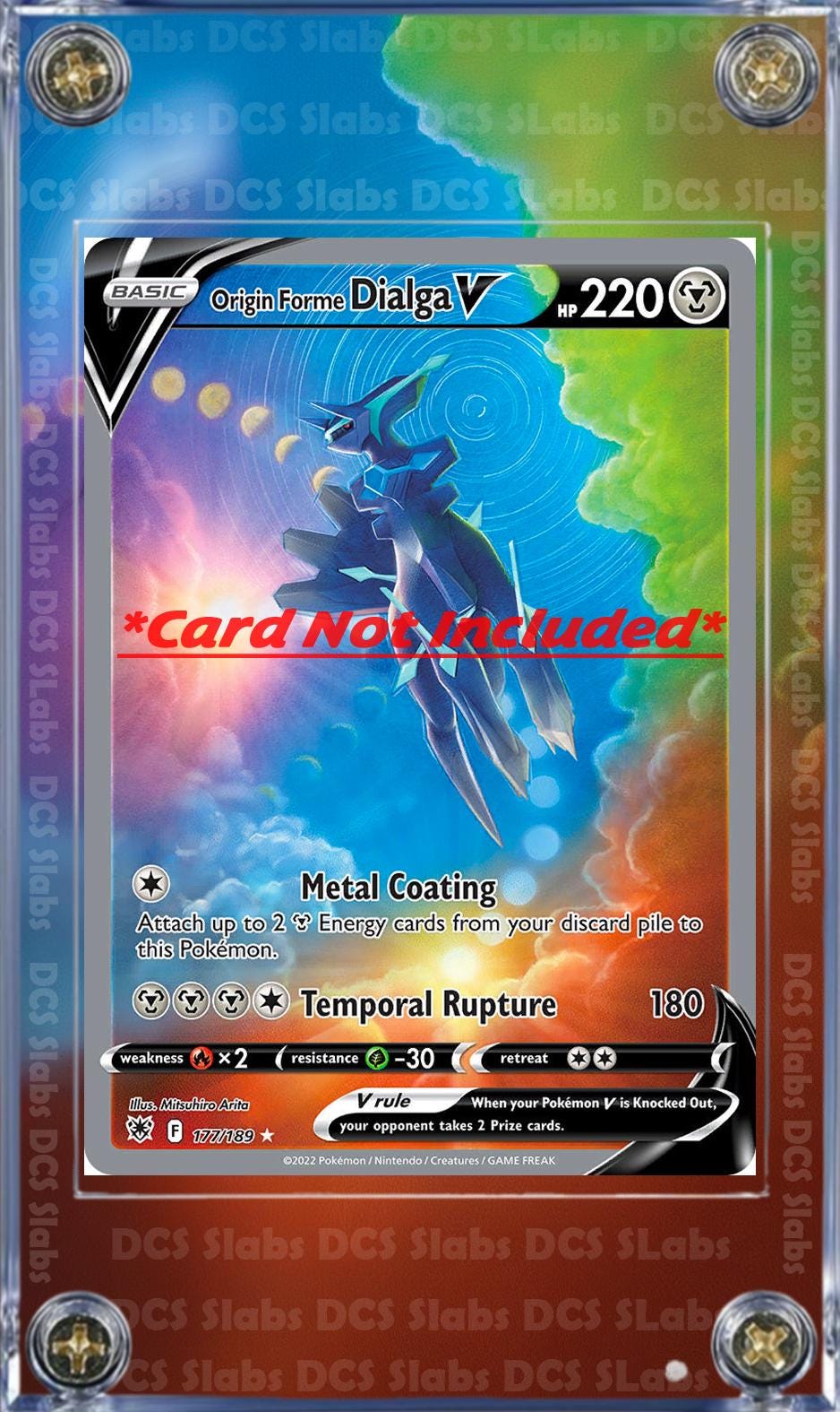 x3 Pokemon Origin Forme Dialga V 177/189 167/189 Palkia V Arceus V 166/172 Astral Radiance Custom Display Cases