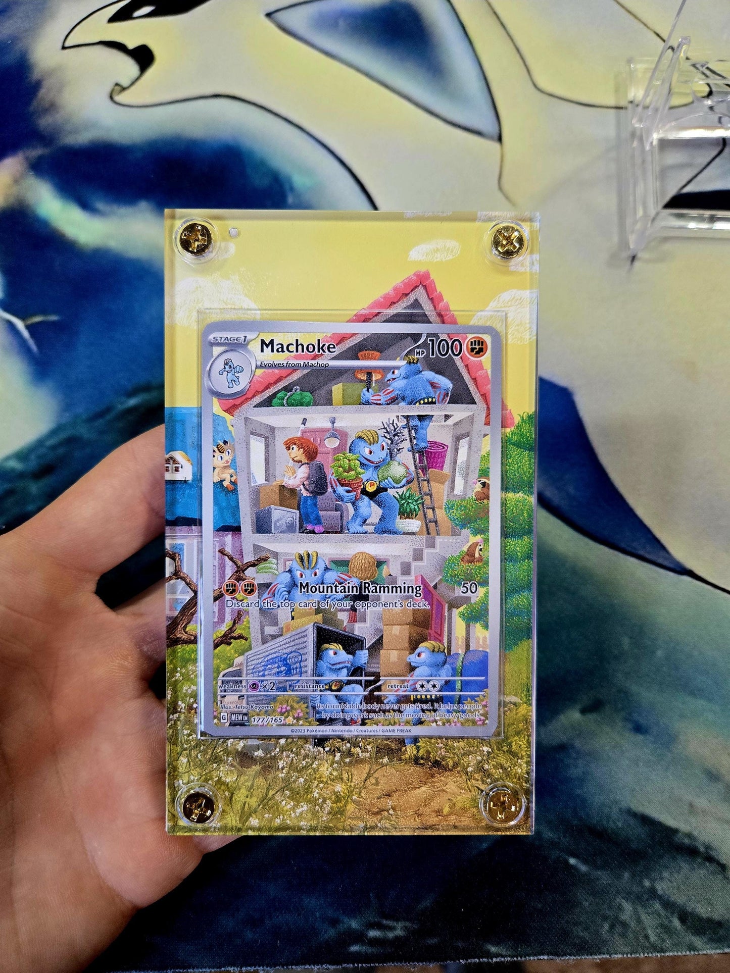 Pokemon 151 Machoke 177/165 Custom Display Case from Pokemon 151