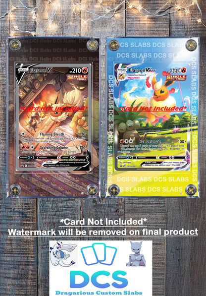 Pokemon Flareon Vmax & V Alt Art SWSH180 SWSH179 Promo Display Cases