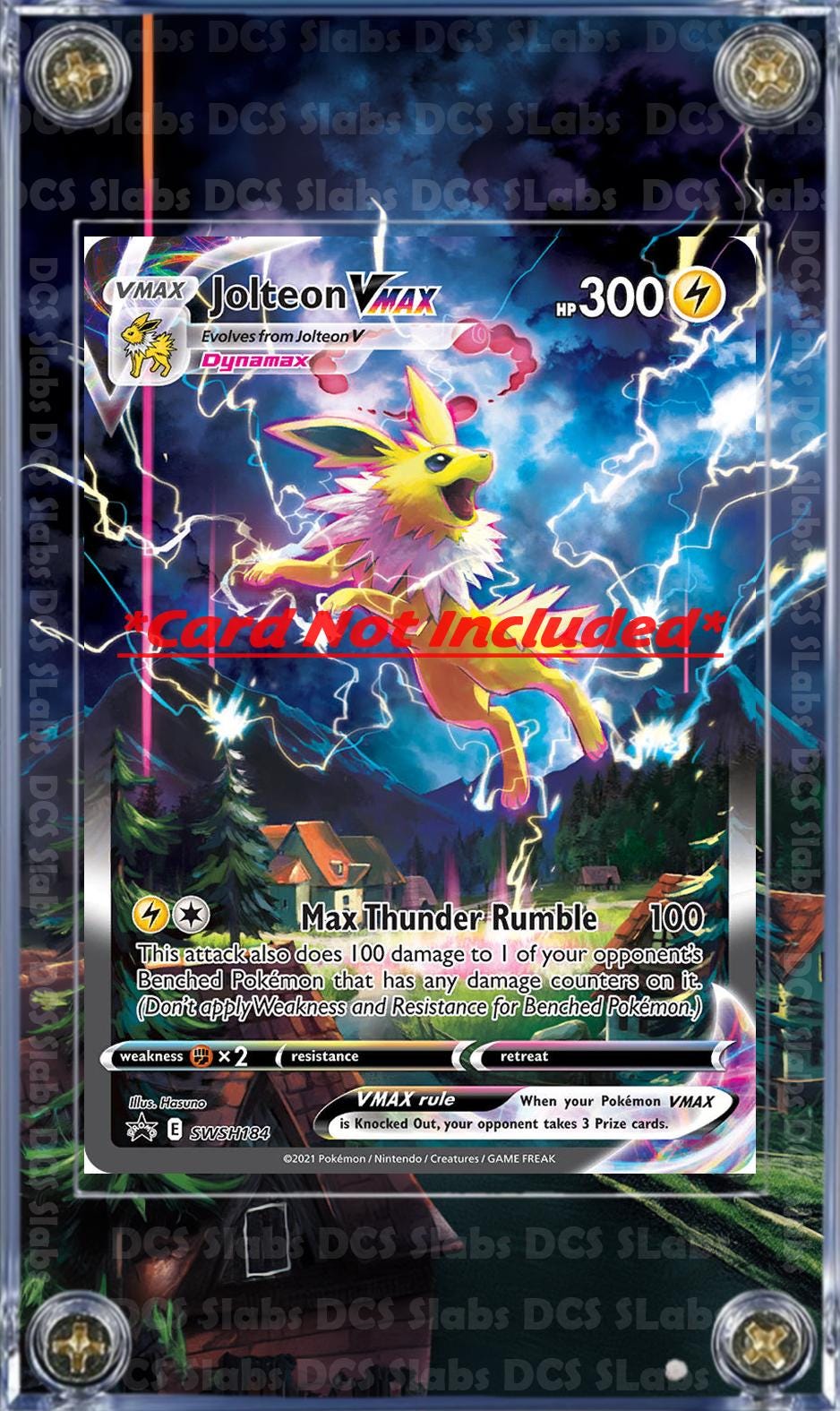 x6 Pokemon Jolteon Flareon Vaporeon VMAX & V Alt Art SWSH180 SWSH181 SWSH182 SWSH183 SWSH184 SWSH185 Promo Display Cases