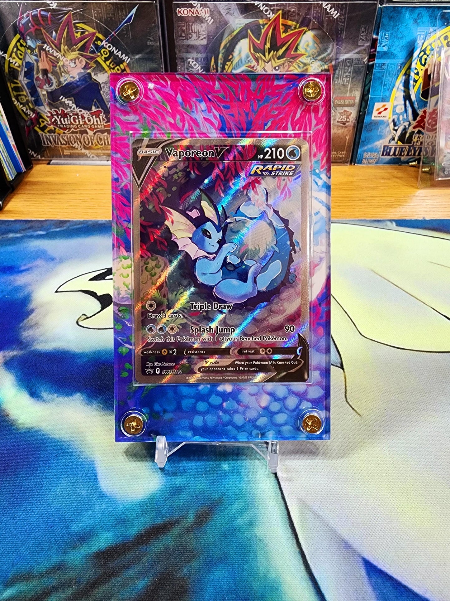 Pokemon Vaporeon V Alt Art SWSH181 Promo Display Case Slab