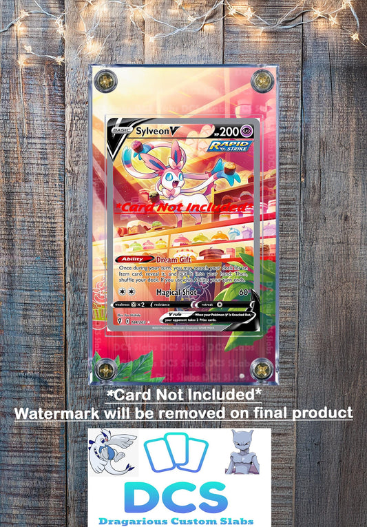 Pokemon Sylveon V Alt Art 184/203 SWSH Evolving Skies Custom Display Case Slab