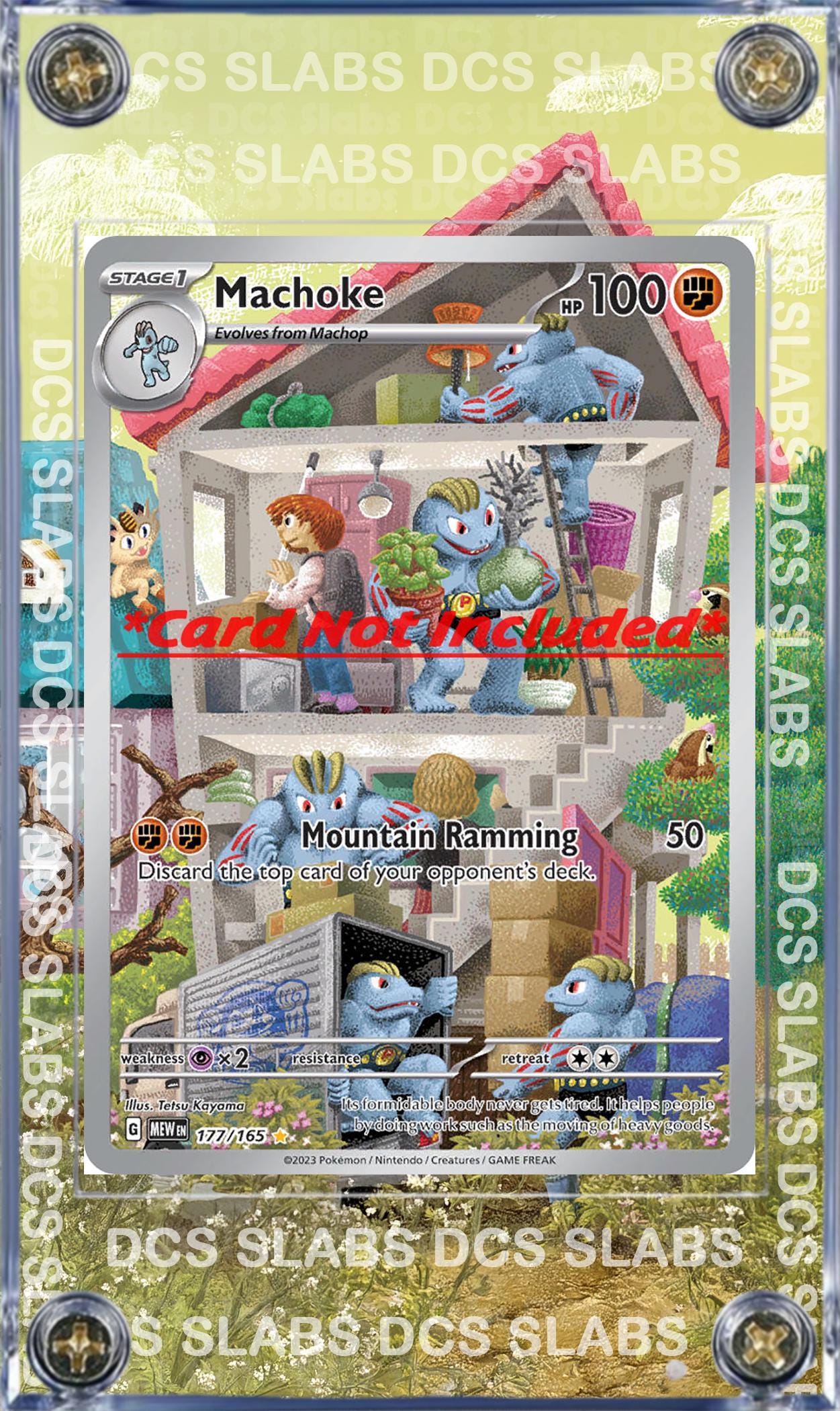 Pokemon 151 Machoke 177/165 Custom Display Case from Pokemon 151