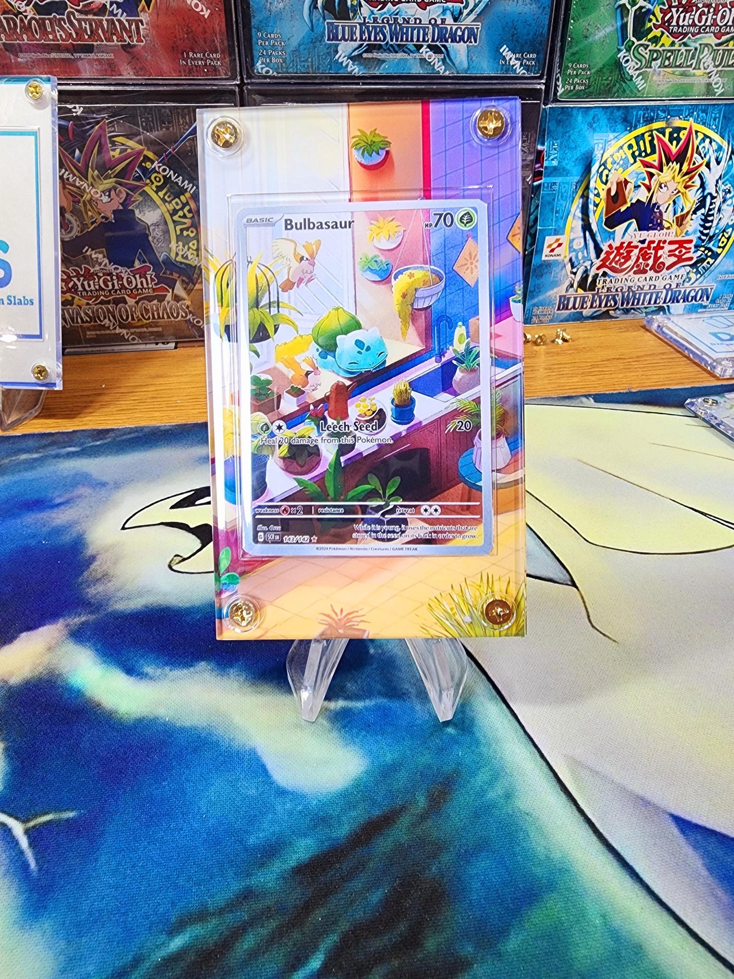 X3 Pokemon Bulbasaur Squirtle Charmander Stellar Crown Obsidian Flames SVG IR AR 050/049 Card Custom Display Cases.