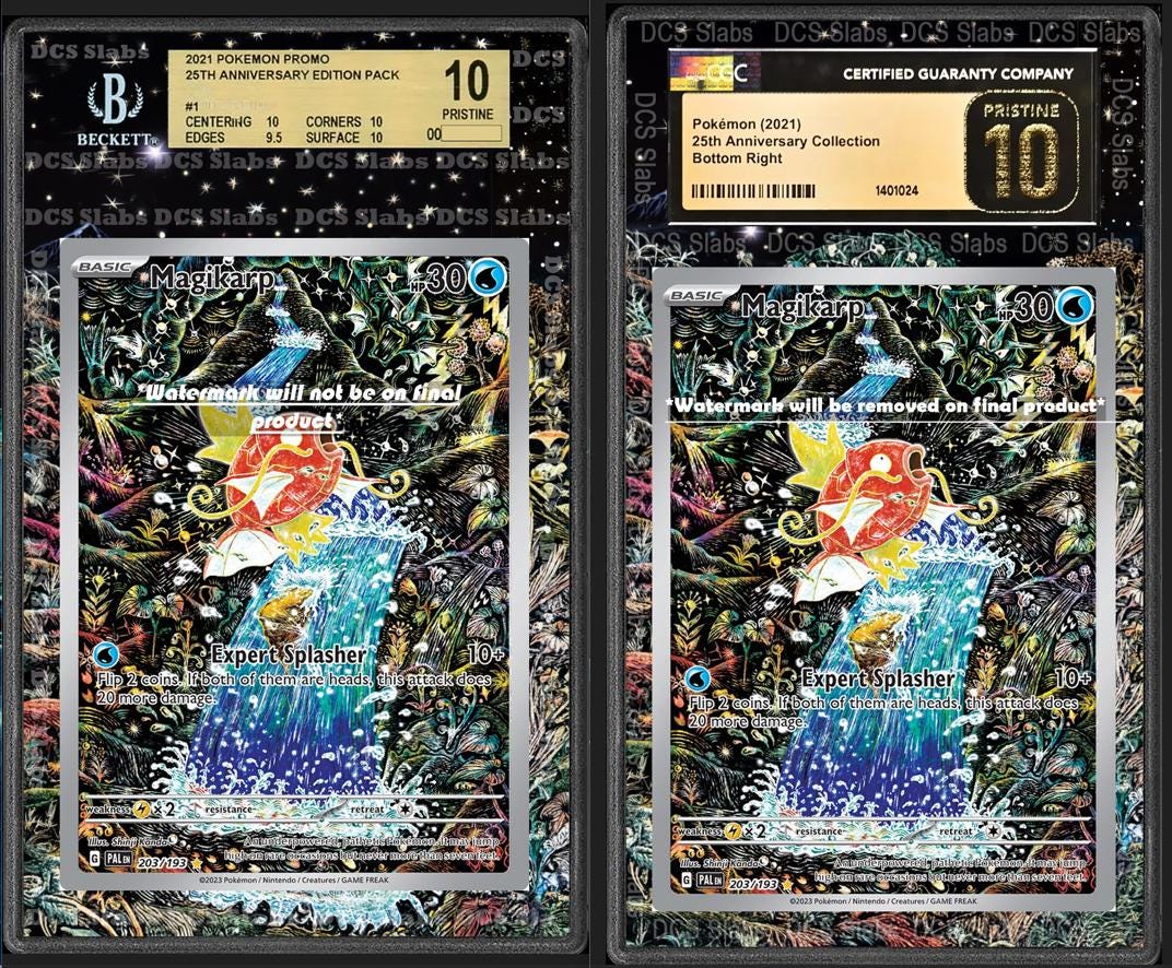 Magikarp IR 203/193 CGC BGS Display Extend Art for Graded Pokemon Slab from Paldea Evolved