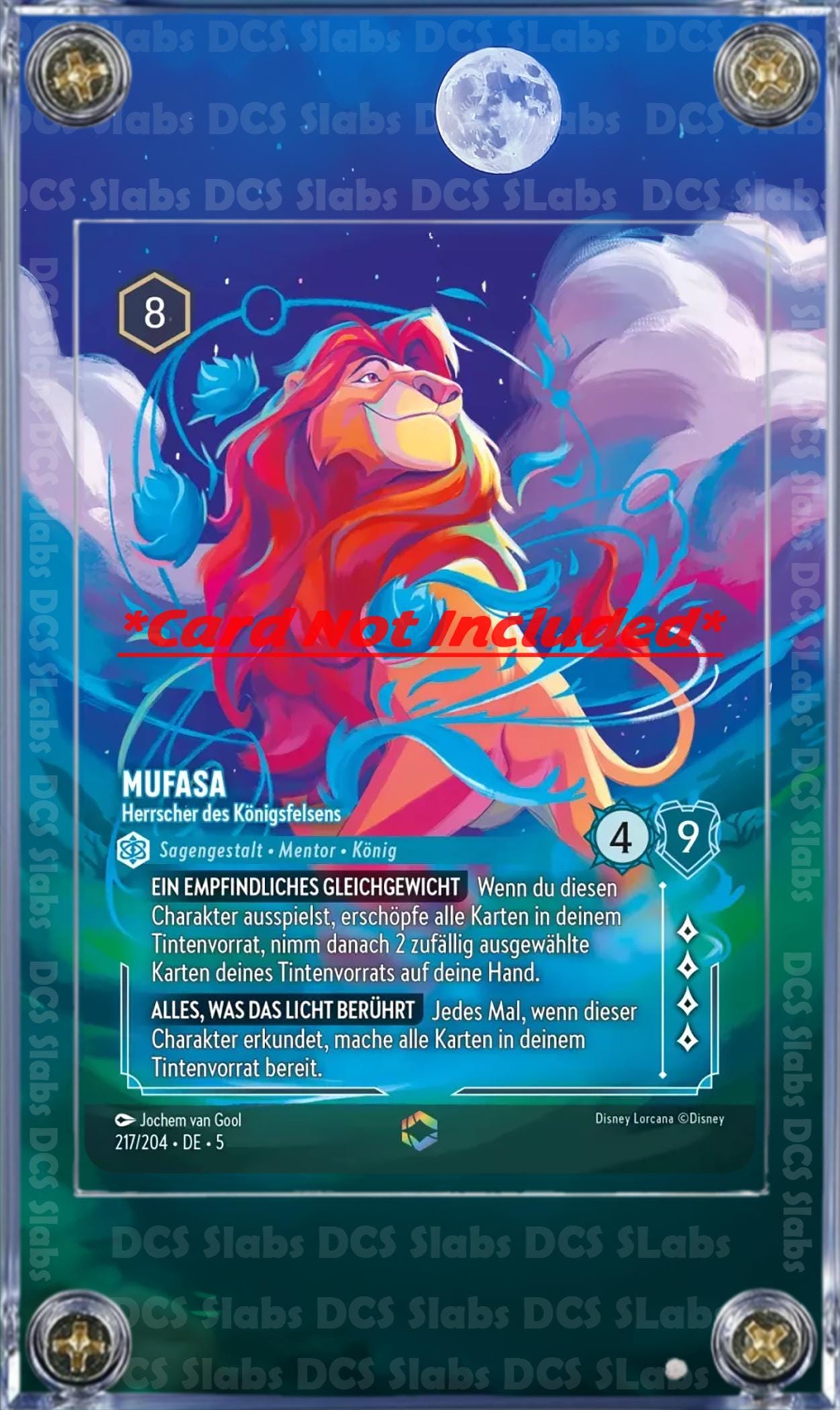 Disney Lorcana Shimmering Skies Mufasa Ruler of Pride Rock Enchanted  Chapter 5 Custom Case
