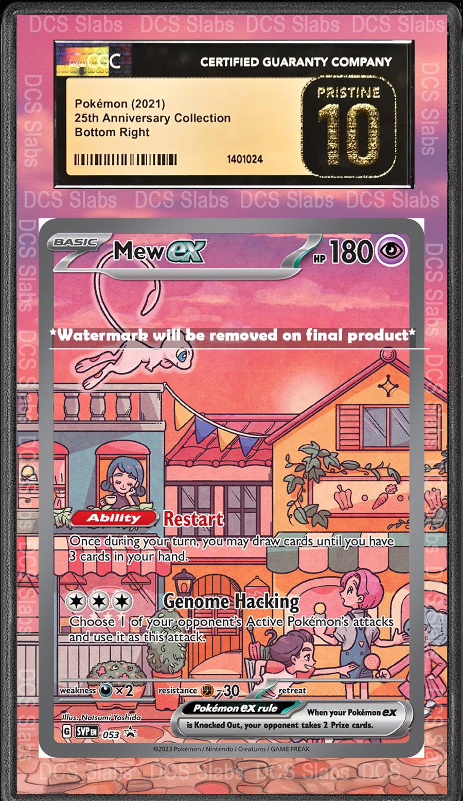 Mew EX 053 Svp Promo CGC BGS Display Extended Art for Graded Pokemon Slab from Pokemon 151