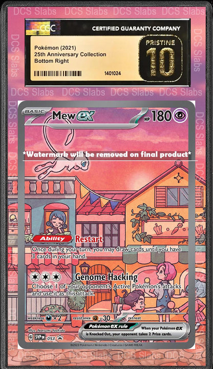Mew EX 053 Svp Promo CGC BGS Display Extended Art for Graded Pokemon Slab from Pokemon 151
