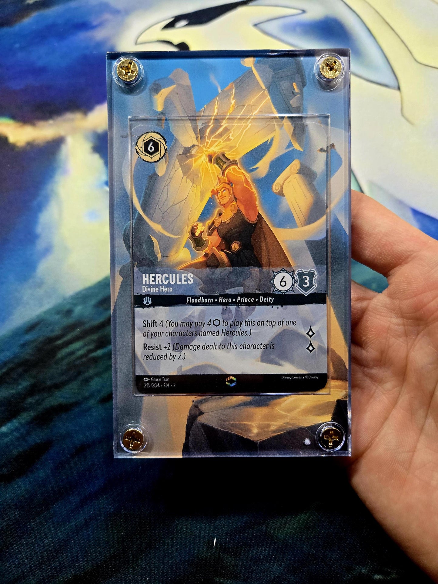Disney Lorcana Hercules Divine Hero 215/204 Chapter 2 Custom Case