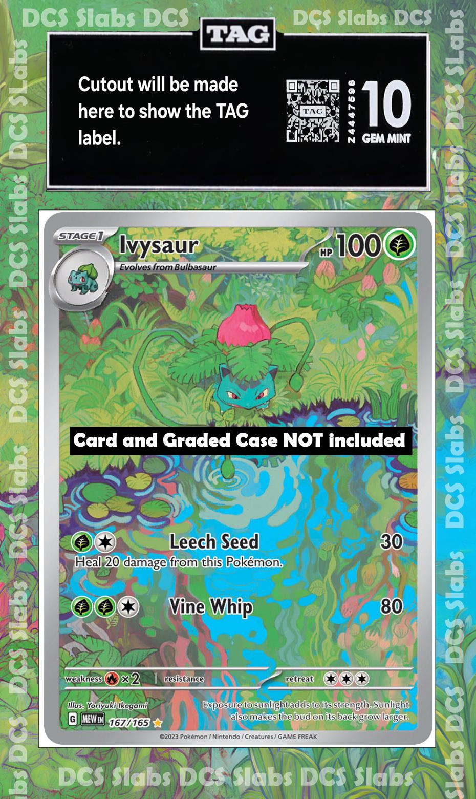 Ivysaur 167/165 PSA bgs CGC tag Extended Artwork Pokemon 151
