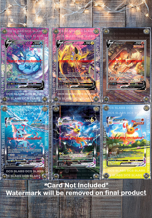 x6 Pokemon Jolteon Flareon Vaporeon VMAX & V Alt Art SWSH180 SWSH181 SWSH182 SWSH183 SWSH184 SWSH185 Promo Display Cases