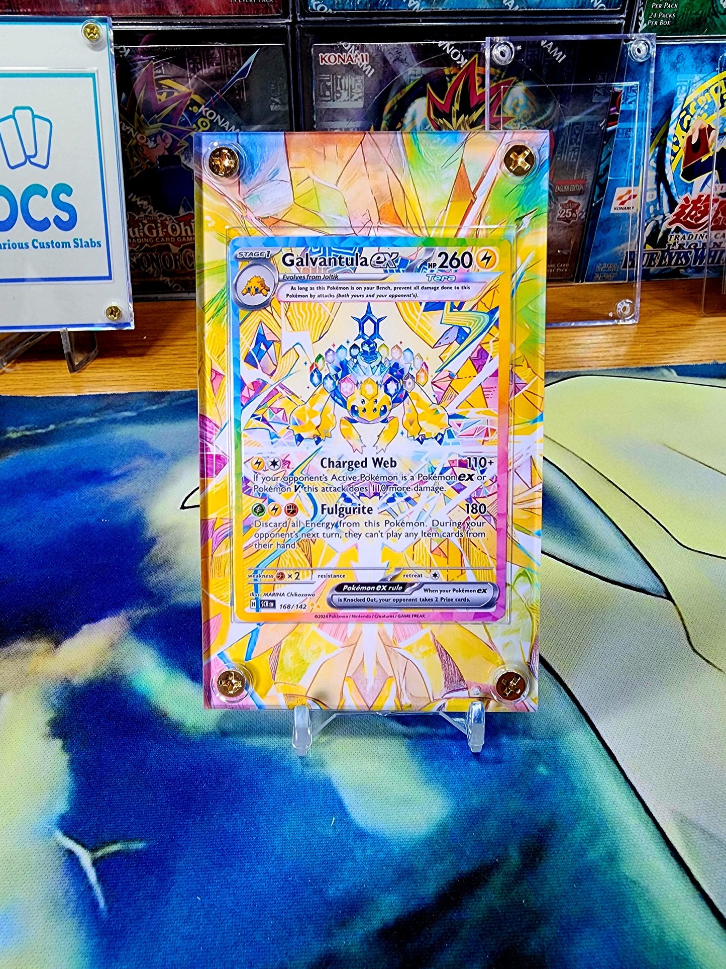 X2 Pokemon Terapagos EX & Garvantula SIR Stellar Crown Card Custom Case 170/142 168/142