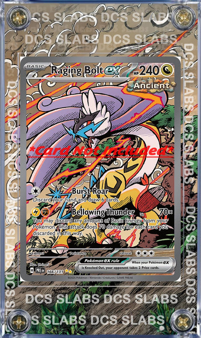 Pokemon Raging Bolt EX SIR 166/131 Prismatic Evolutions Custom Case