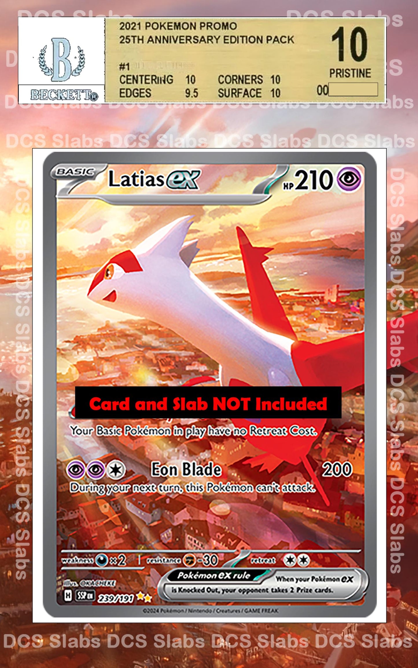 Latias EX 239/191 PSA bgs CGC tag Extended Artwork Pokemon Surging Sparks