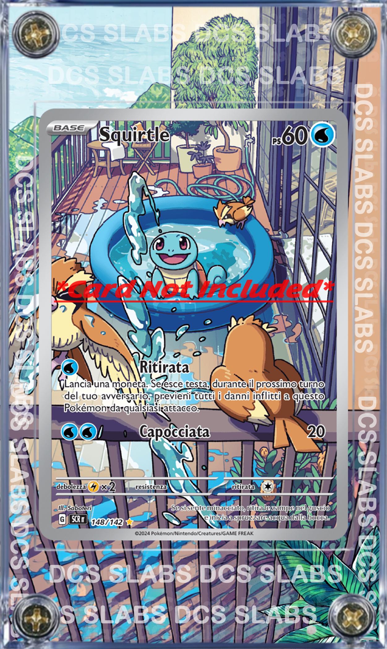 Pokemon Squirtle Stellar Crown SVG IR 148/142 Card Custom Display Case