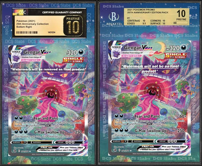 Gengar Vmax Alt Art 271/264 Fusion Strike CGC BGS Display Extended Art for Graded Pokemon Slab
