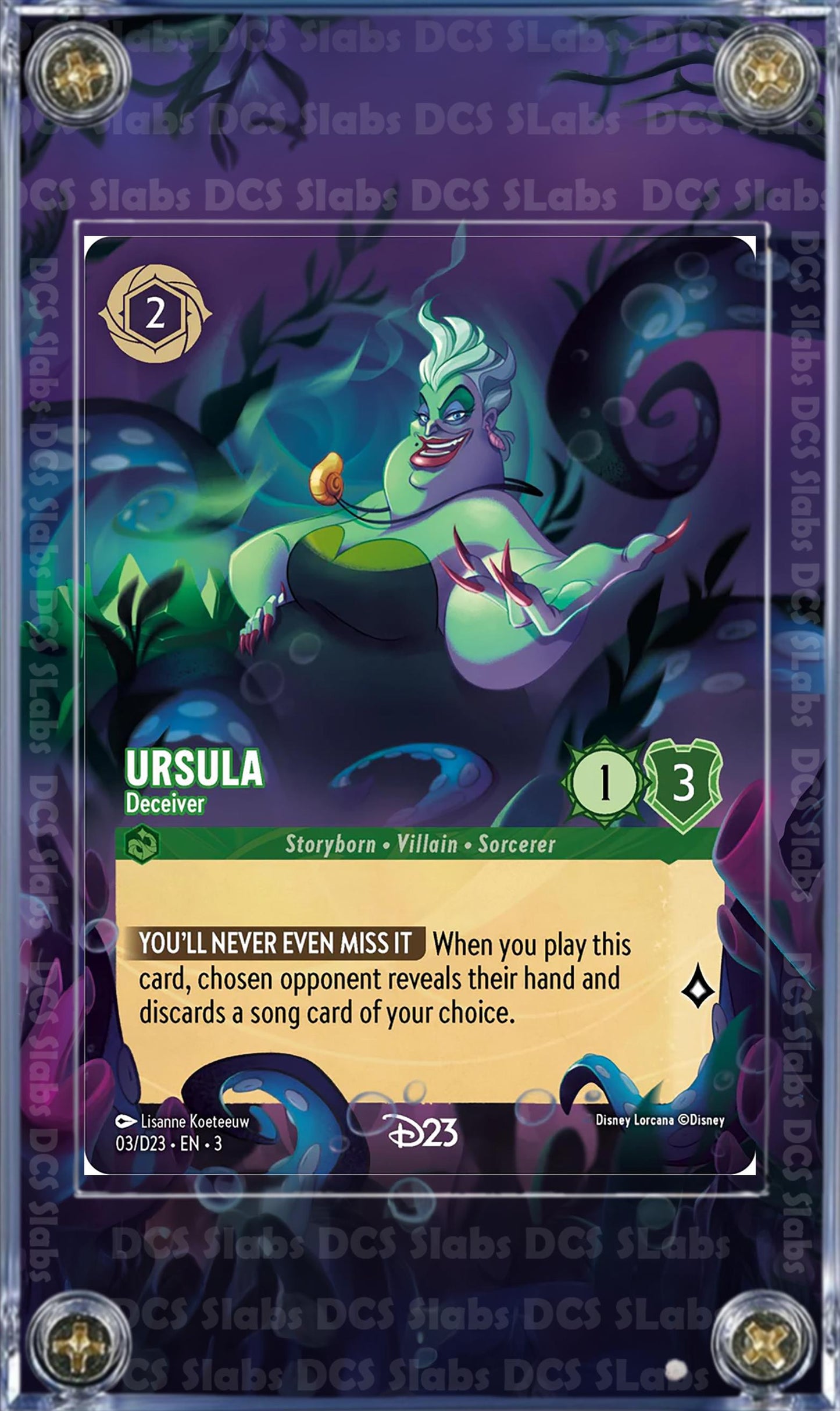 Disney Lorcana D23 Expo Collection Ursula Deceiver 03 Promo Custom Case