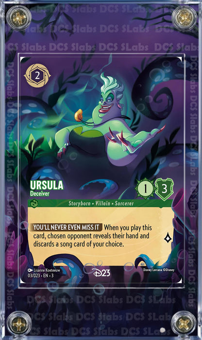 Disney Lorcana D23 Expo Collection Ursula Deceiver 03 Promo Custom Case