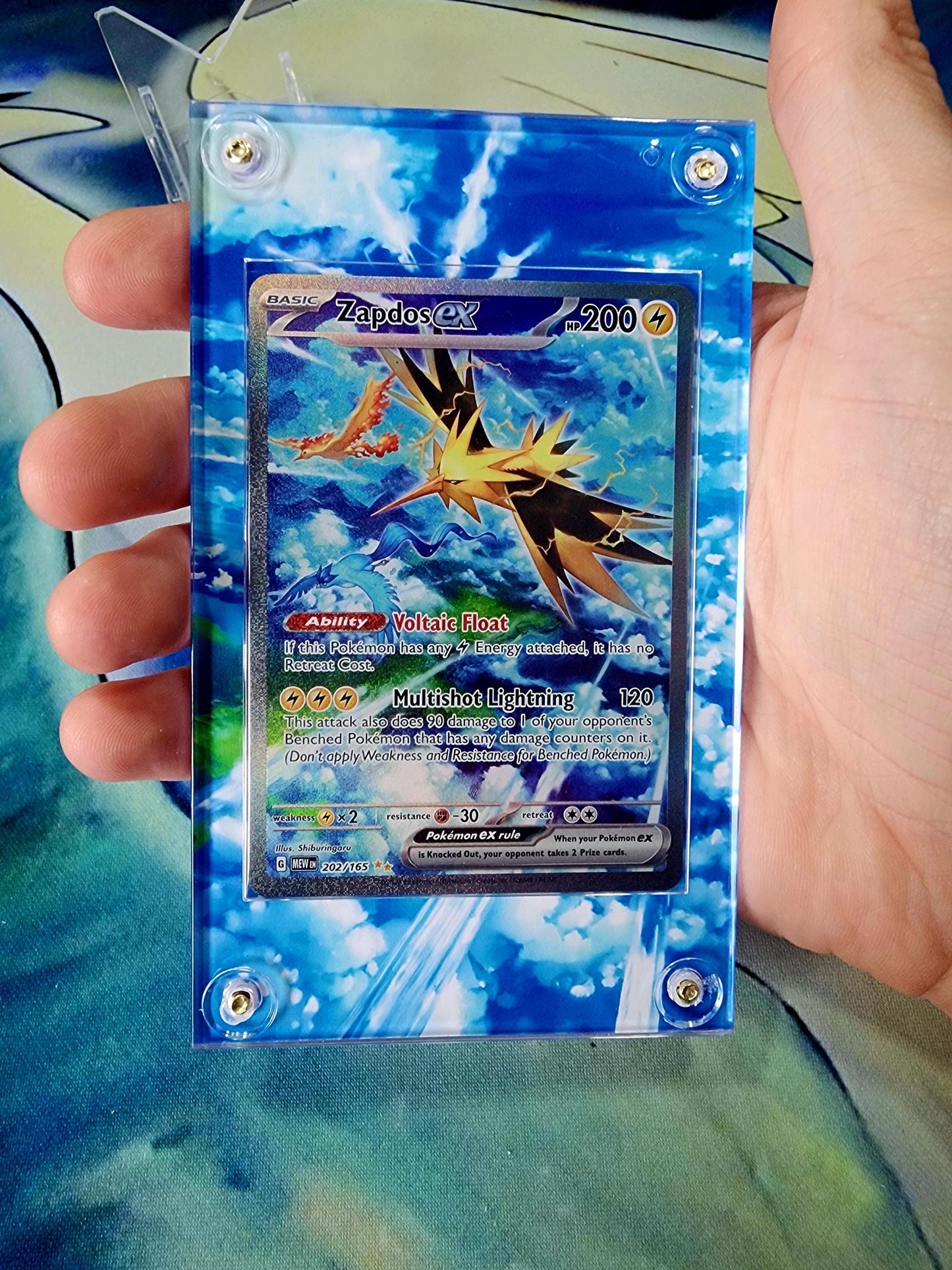 Pokemon 151 Zapdos EX 202 Custom Display Case Slab