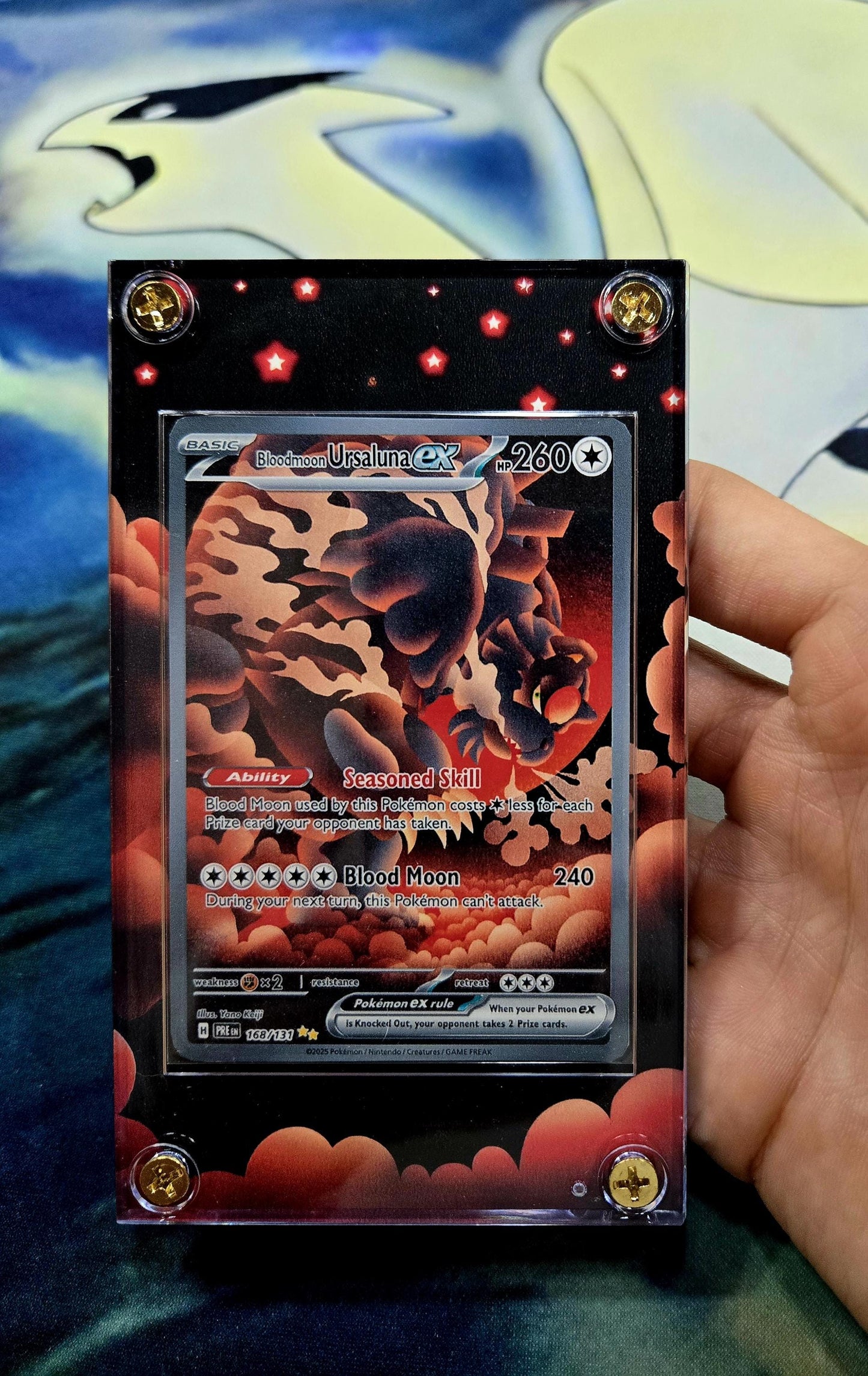 Pokemon Bloodmoon Ursaluna EX SIR 1568/131 Prismatic Evolutions Custom Case