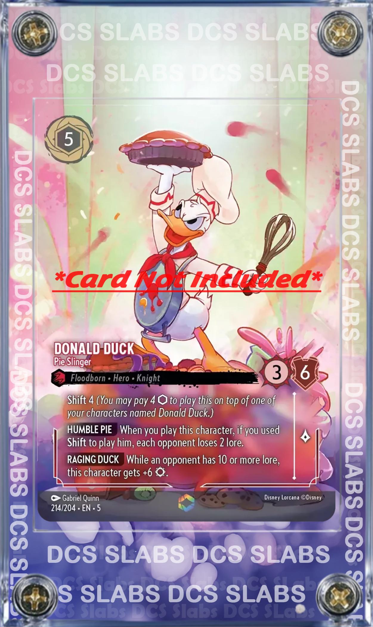 Disney Lorcana Shimmering Skies Donald Duck Pie Slinger 214/204 Enchanted Chapter 5 Custom Case