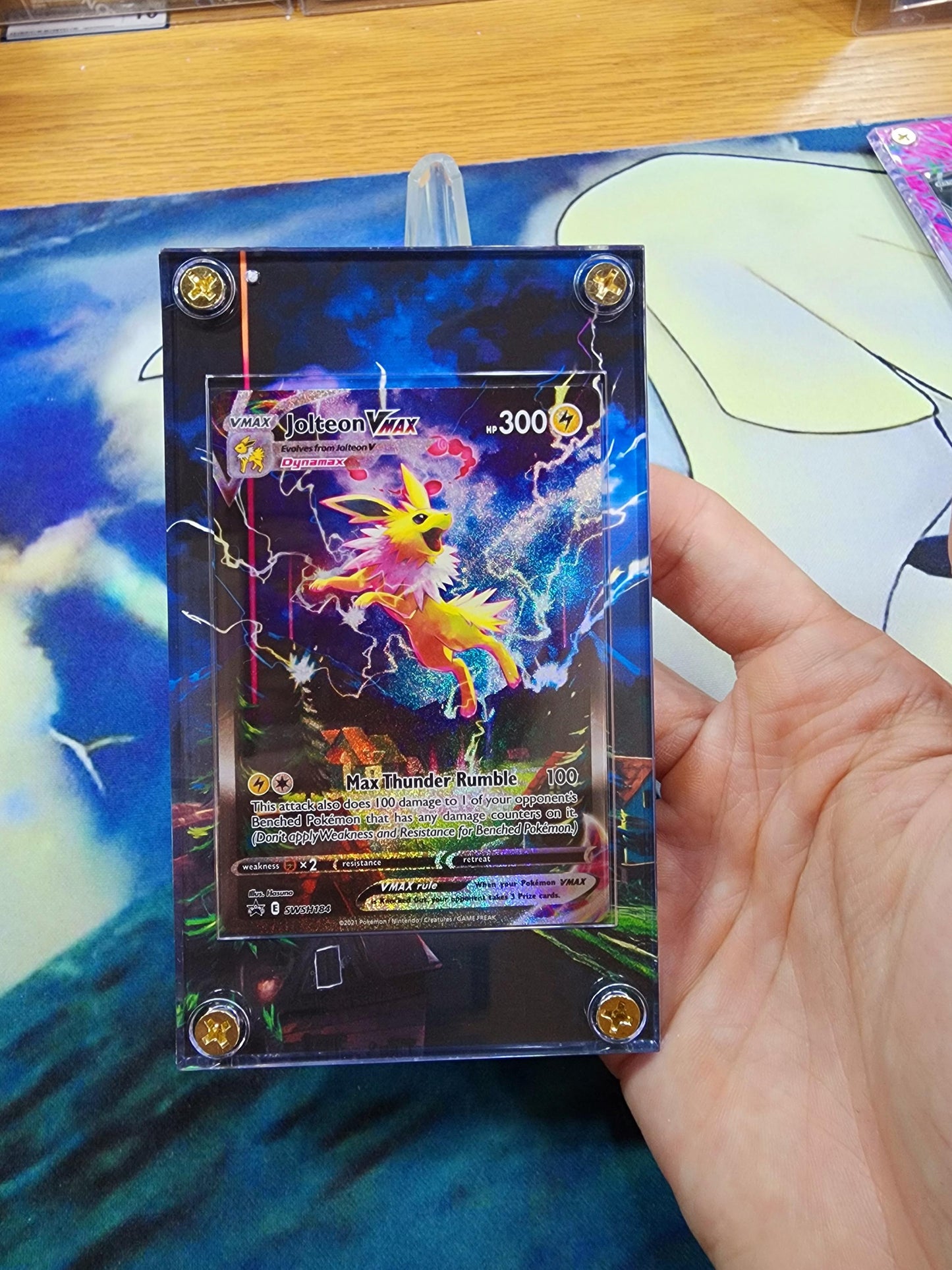 x3 Pokemon Jolteon Flareon Vaporeon VMAX Alt Art SWSH180  SWSH182 SWSH184 Promo Display Cases