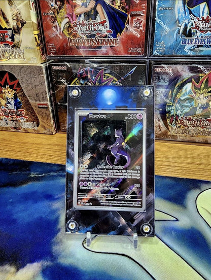 x2 Pokemon Mewtwo & Mew 151 Promo 052 and 053 Custom Display Cases