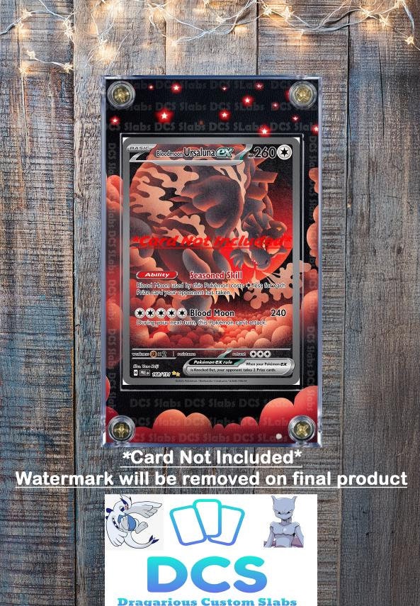 Pokemon Bloodmoon Ursaluna EX SIR 1568/131 Prismatic Evolutions Custom Case
