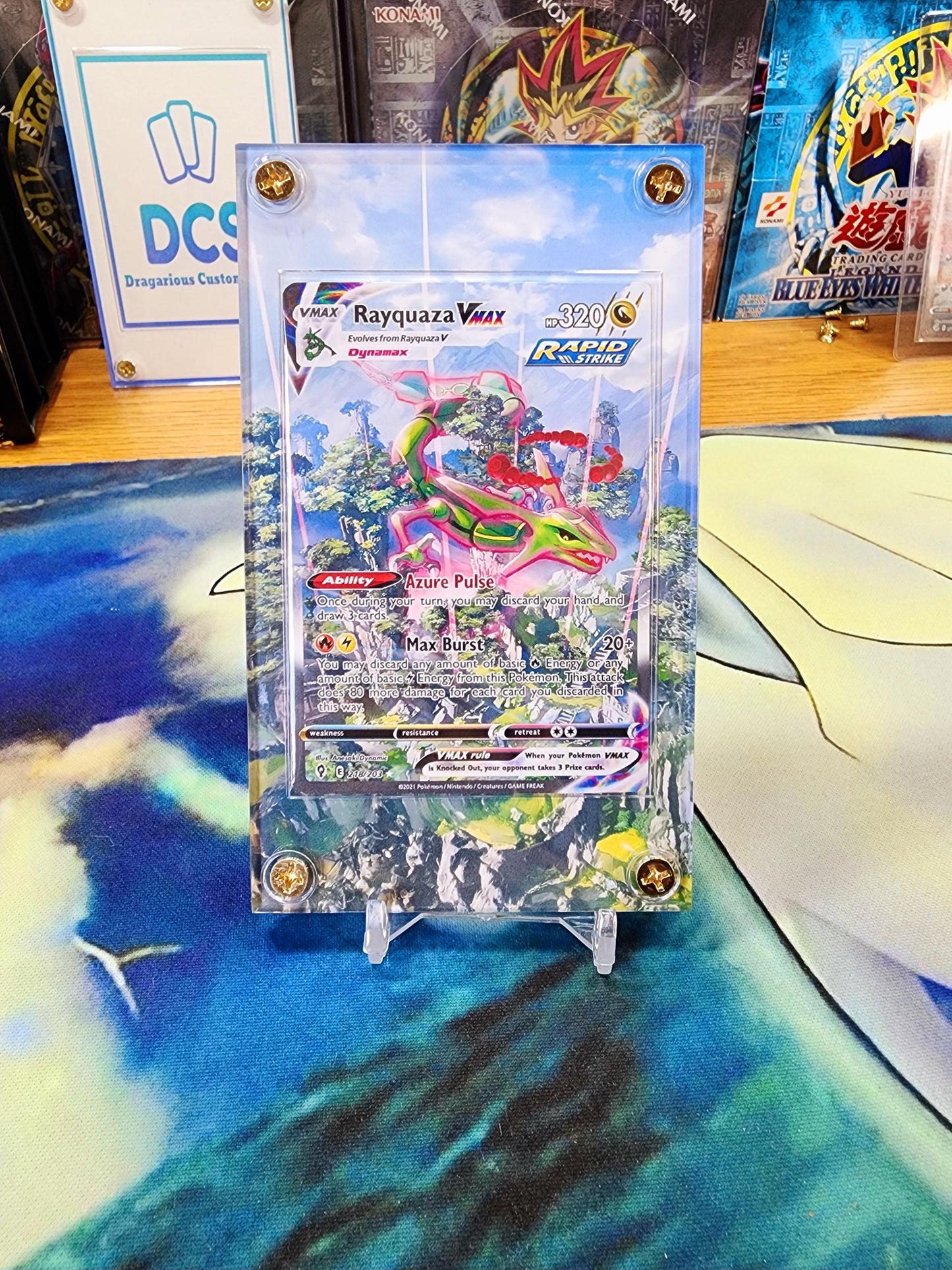 x2 Pokemon Rayquaza Vmax & V Alt Art 218/203 194/203Custom Cases