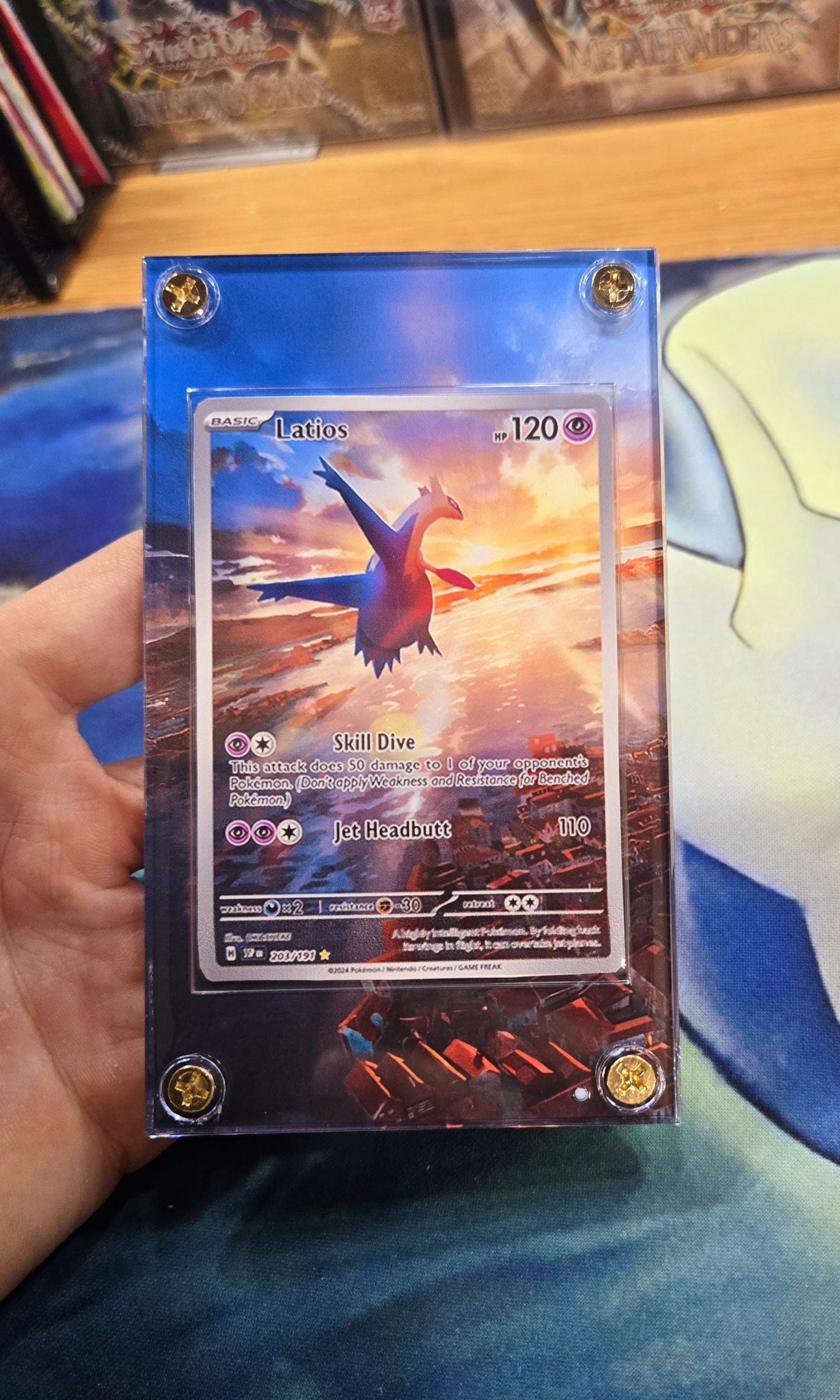 x2 Pokemon Latias EX 239/191 & Latios 203 Custom Display Case from Surging Sparks